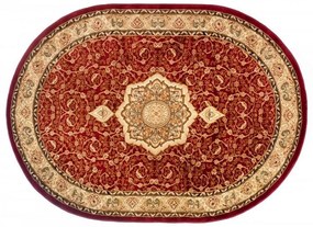 Kusový koberec klasický vzor 2 bordó ovál 200x300cm