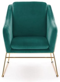 Kreslo Soft 3 zelená/zlatý