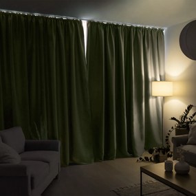 Goldea zatemňovací záves blackout - olivový 220x270 cm