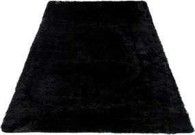 TA Koberec BLACK BLACK SILK Čierny Obdĺžnikový Rozmer: 80x150 cm