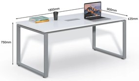 Konferenčný stôl Houseland Prime Meet 01 180 cm biely