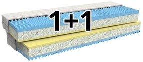 1 + 1 Penový matrac DITA s pamäťovou penou a pevným stredom