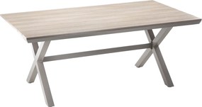 Garden Line Hliníkový záhradný stôl s doskou z polywoodu 180 x 100 x 75 cm béžový