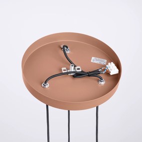 Závesné svietidlo Halo, 3x biele sklenené tienidlo, br, o