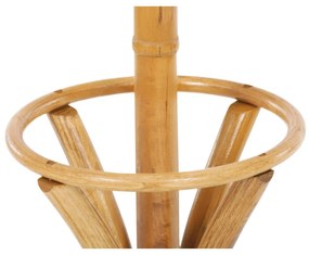 Drevený stojanový vešiak, tmavý dub, 52 x 186 cm