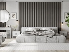 Mexen Lam-F, akustické stenové lamely 275 × 30 cm, plstený podklad 8 mm, technická dyha, dub oceľový, S105-275307-3015-006