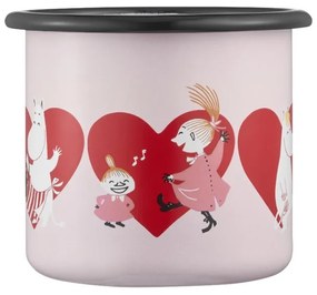 Hrnček Moomin Heart 0,25l, smalt / ružový