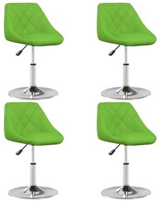 Jedálenské stoličky 4 ks zelené umelá koža