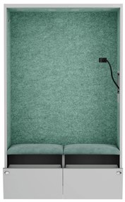 Sally 1150mm korpus Szary - siedzisko Zielony