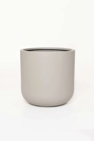 Okrúhly kvetináč CHICO, sklolaminát, priemer 40 x výška 40 cm, béžový
