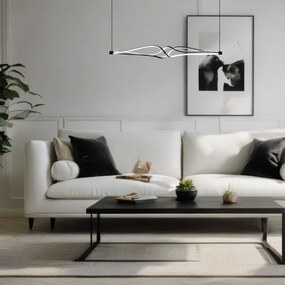 LED Luster na lanku TWISTER LED/56W/230V čierna