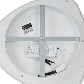 Dizajnové stropné svietidlo biele s tmavosivým organickým tvarom vrátane LED stmievateľné - Taylor