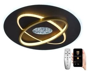 NEDES LED Stmievateľné stropné svietidlo LED/80W/230V čierna + diaľkové ovládanie ND3743