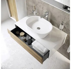 Kúpeľňová skrinka pod umývadlo RAVAK Step orech 1000 x 305 x 540 mm X000001418