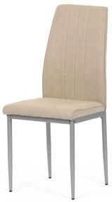 Židle jídelní DCL-379 BG2, béžová látka, šedé kovové nohy