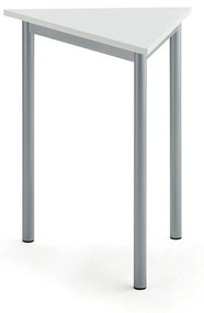 Stôl BORÅS TRIANGEL, 700x600x720 mm, laminát - biela, strieborná