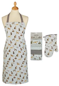 Utierky, zástera a chňapka v súprave 5 ks Curious Cats – Cooksmart ®