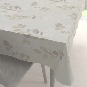 Biante Bavlnený obdĺžnikový obrus Sandra SA-681 Eukalyptové listy na svetlom pastelovo zelenom 100x160 cm