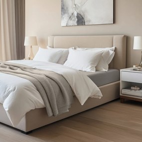 JERSEY PRESTIERADLO 200X220 CM, VÝŠKA 30 CM SIVÉ