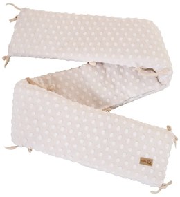 Béžový mantinel do postieľky s prímesou bavlny 170 cm Frosty Almond – Roba