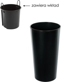 Kvetináč Lilia 140 mm s vložkou – čierny*45341