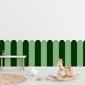 60x100cm Oblúk - Fľaškovo zelená farba - textilná nálepka na stenu Farba: Kombinácia, Veľkosť: 80 cm