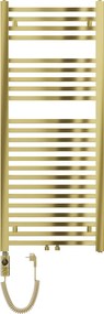 Mexen Pluton, elektrické vykurovacie teleso 1200x500 mm + vykurovacia tyč 600 W, zlatá lesklá, W106-1200-500-2600-50