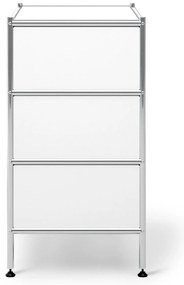 Kovová komoda »CN3« s 3 zásuvkami, biela