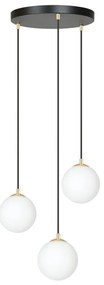 Luster na lanku ROYAL 3xE14/10W/230V pr. 30 cm čierna
