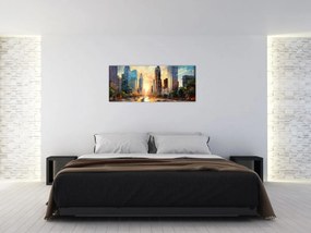 Obraz - Maľba mesta (120x50 cm)