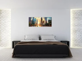 Obraz - Maľba mesta (120x50 cm)