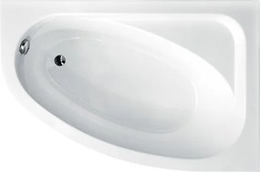 Besco Akrylátová asymetrická vaňa Cornea 140x80 (150x100) BESCO-Rozmery: 150x100, BESCO-Farba: Biela, BESCO-Orientácia: Pravá