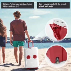 Jago Elektrický chladiaci box 2 v 1, 40 l, červená