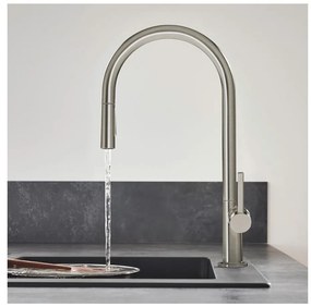 Hansgrohe M54, drezová batéria Talis s výsuvnou spŕškou, vzhľad nehrdzavejúcej ocele, HAN-72800800
