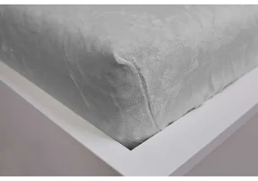 Sivá napínacia mikroplyšová plachta 180x200 cm – Jerry Fabrics