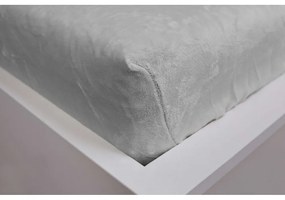 Sivá napínacia mikroplyšová plachta 180x200 cm – Jerry Fabrics