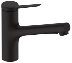 Hansgrohe Zesis M33, drezová batéria 150, s výsuvnou spŕškou, sBox lite, čierna matná, 74803670