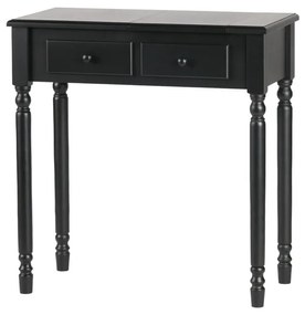 Čierny toaletný stolík z borovicového dreva WOOOD Romy