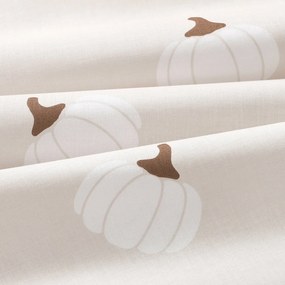 Goldea okrúhly obrus 100% bavlnené plátno - tekvice na krémovom Ø 100 cm