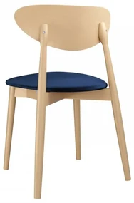 Čalúnená jedálenská stolička KT65/C, Dostupné poťahy: Magic Velvet 2216, Farby: buk