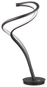 Čierna LED stolová lampa s kovovým tienidlom (výška 56 cm) Nala – Trio Select