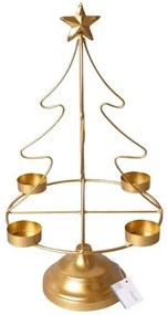 Vianočný svietnik Br4on SANTA LILA 38 cm zlatý