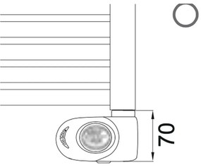 Cordivari Vima Electric - Radiátor 1238x400 mm s digitálnym termostatom, biela 3581656100012