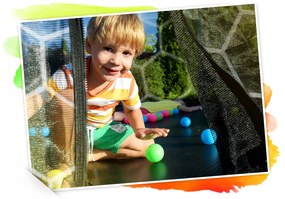 Profilovaná záhradná trampolína 8ft/252cm s vnútornou sieťou Neo-Sport NS-08C221