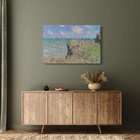 Obraz - Claude Monet, Cliff Walk at Pourville, reprodukcia (90x60 cm)