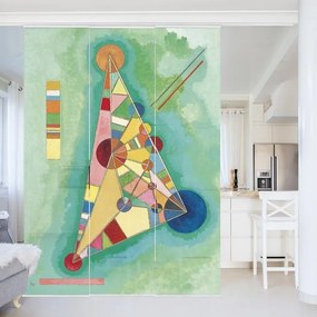 MANUFACTURER -  Súprava posuvnej záclony - Wassily Kandinsky - Rozmanitosť v trojuholníku -3 panely