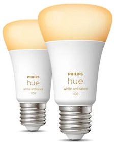 SADA 2xLED Stmievateľná žiarovka Philips Hue WHITE AMBIANCE E27/8W/230V 2200-6500K