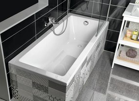 Aqualine Aqualine, DOUBRAVA obdĺžniková vaňa 160x70x41cm, biela, A1670