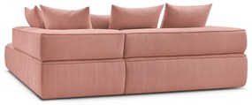 Ružová ženilková rohová pohovka (pravý roh/do L) Whesley – Bobochic Paris