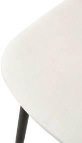 Stolička Giverny zamat - krémovo biela